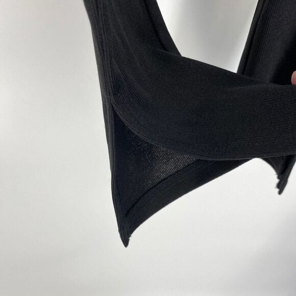 4TH & RECKLESS Annoushka Side Slit Leggings In Black Rib Jersey Small - Picture 4 of 8